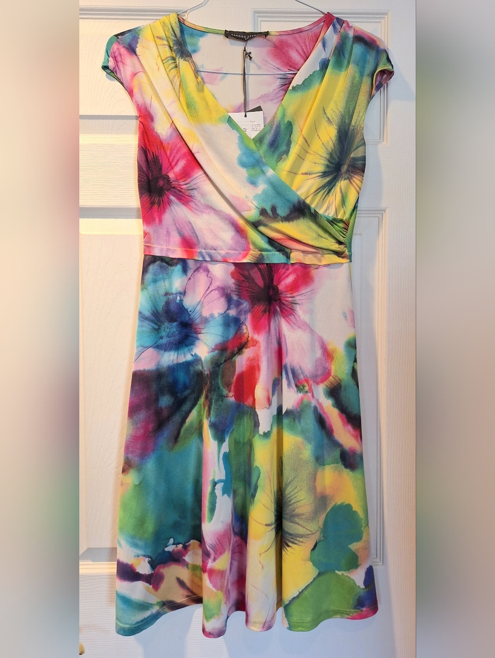 Elegant Floral Wrap Dress, Made in Italy by Sandro Ferrone Roma, Graduation